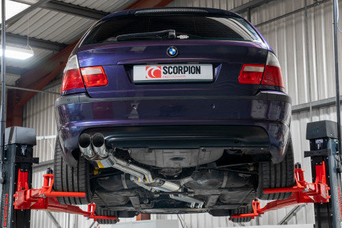 Scorpion Cat-Back Exhaust BMW 3 Series E46 320i 325i 330i (2000-) DTM Style 80mm Tip | Performance Rear System/Back Box & Centre Section | 50.8mm 2" Bore | Direct Fit OE Compatible | Part SBM093DTM