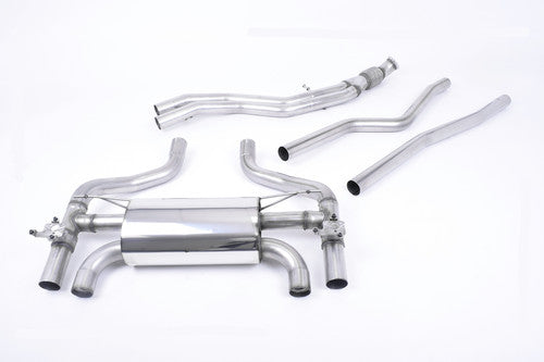 Milltek Sport Cat-Back Exhaust for BMW M2 F87 Coupe (2016+) - HollowTek Twin Valved, T304 Stainless, Carbon Jet-90 Tips