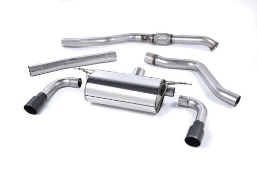 Milltek Sport Cat-Back/Catback Exhaust for BMW 2 Series F22 M235i Coupe (2014-on, N55 Turbo) – Rear Silencer/Back Box Sports System, T304 Stainless Steel, Black Cerakote Ceramic Tips/Tailpipes | UK-Made Performance Exhaust Upgrade