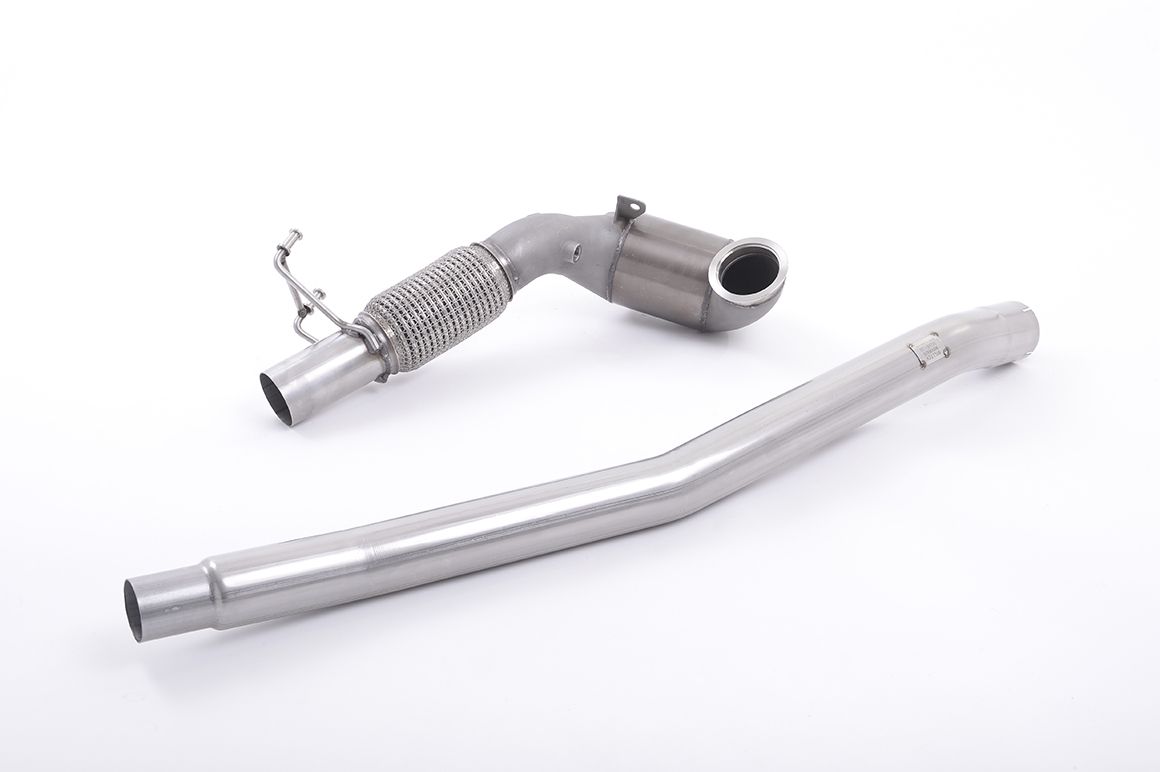 Milltek Sport 3-inch Cast Stainless Downpipe with 200 Cell Race Cat - OE Cat-Back Fit - VW Golf R Mk7/Mk7.5 2.0 TSI 4Motion, Audi S3 8V 2.0 TFSI Quattro (Non-GPF)