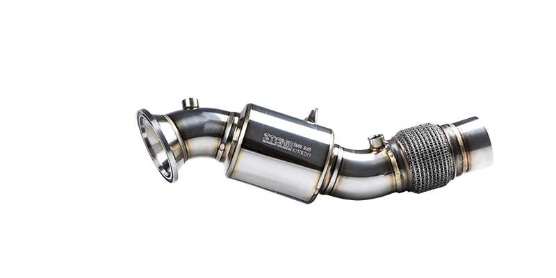 Stone Exhaust Eddy Catalytic Catted Downpipe / High-Flow Sports Cat for BMW B48 2.0T (G20 320i/330i, G30/G31 520i/530i, G02 X4 20i/30i) Non-OPF/GPF | Turbo Outlet Front Pipe | Primary Catalytic Converter Upgrade | Euro 6 MOT Friendly | A216E