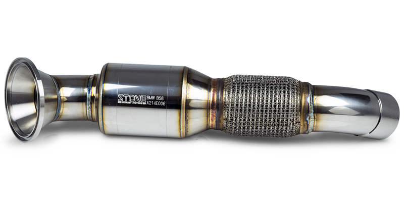 Stone Exhaust BMW B58 Eddy Catalytic Catted Performance Downpipe - M140i M240i 340i 440i 540i 740i X3 M40i X4 M40i Z4 M40i (F20 F22 F30 F32 F33 F36 G30 G31 G11 G12 G01 G02 G29) | Euro 6 UK MOT Friendly High-Flow
