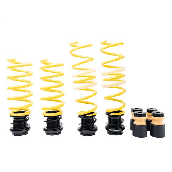 ST Suspensions HAS Height Adjustable Lowering Springs Kit for BMW M5 F90 & M5 Competition 2018-2020 | Front & Rear Ride Height Adjustable Drop Springs | OEM/EDC Adaptive Damper Compatible | Coilover Alternative | Stance Drop Kit | Part 273200CC