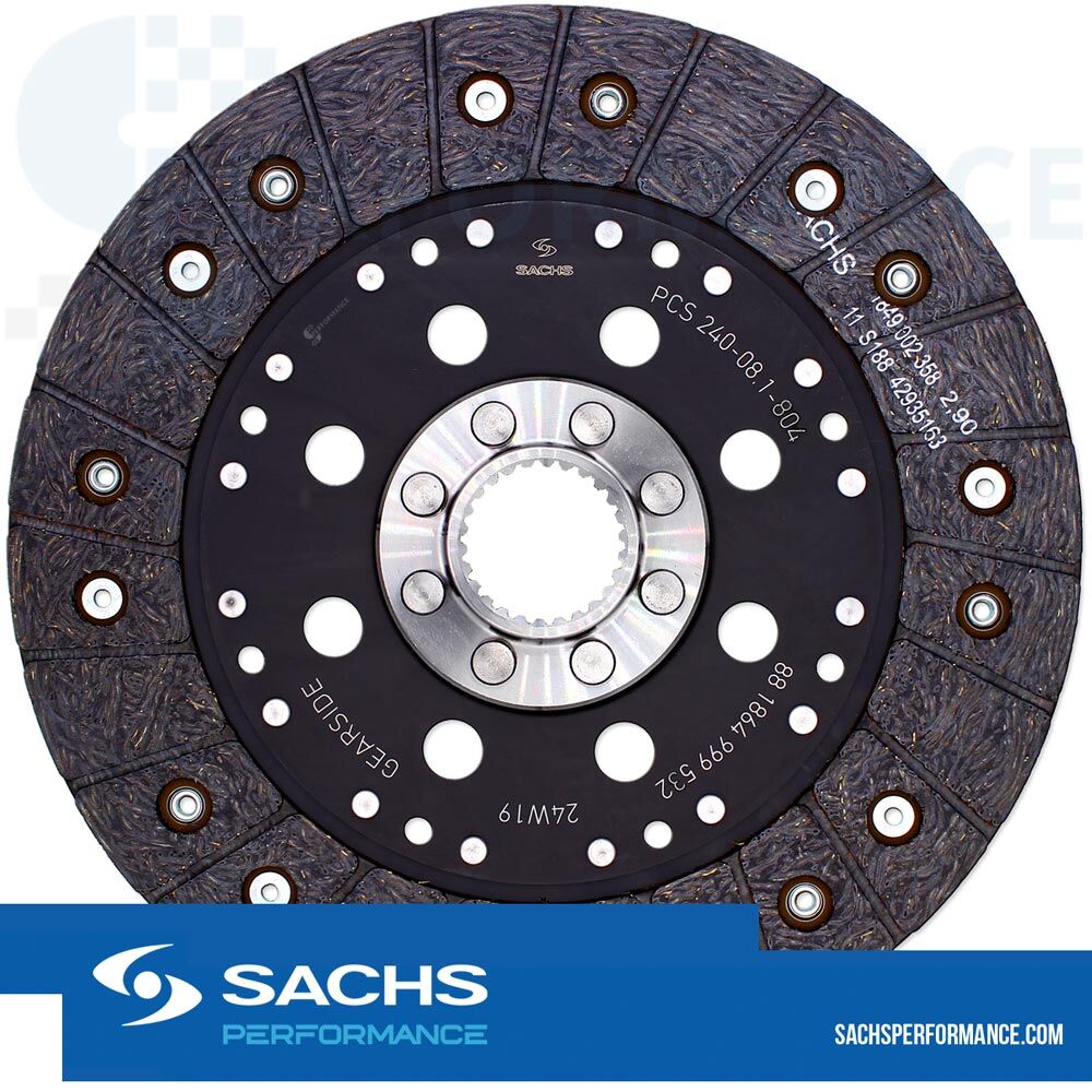 Sachs Performance Organic Clutch Kit - BMW F20/F21 M135i, F30/F31/F34 320i 328i 335i, F32/F33/F36 435i, X1 E84 & X3 F25 20iX - 240mm 540Nm - Direct-Fit with OE Flywheel - Manual - 001243.999532C