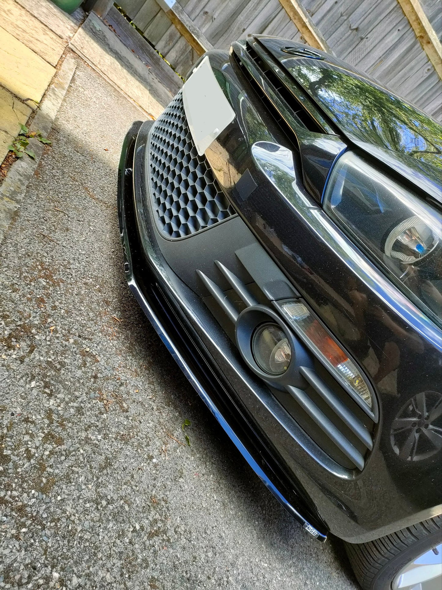 VW Scirocco MK3 Front Splitter 2008-2014 | Gloss Black ABS Plastic Front Bumper Lip Spoiler by KSB | Direct Fit with Fitting Kit | UK Made