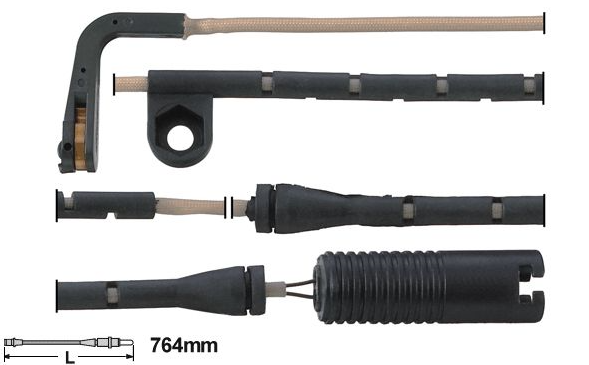 BMW Z8 Roadster E52 Brake Pad/Lining Wear Sensor 758mm – ATE 24.8190-0233.2 OE-Spec Pad Wear Indicator Wire Lead, Brake Service Warning Light Cable Harness Replacement
