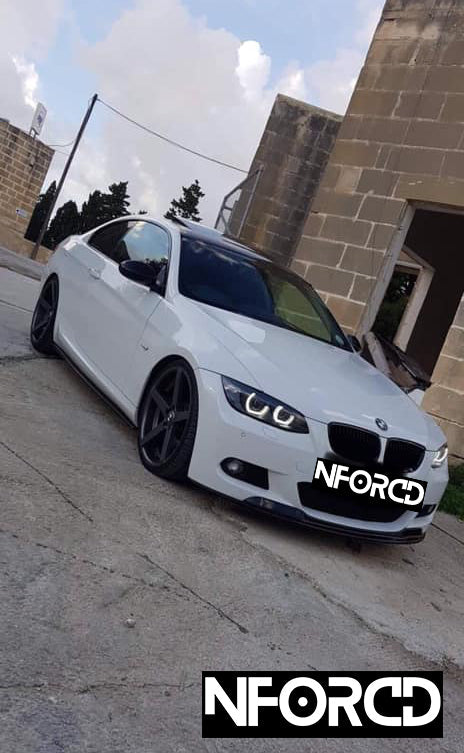 BMW 3 Series E92 E93 M Sport Pre-LCI Front Splitter / Front Lip Spoiler 20062009, Gloss Black ABS, KSB, UK Made, Fitting Hardware Included