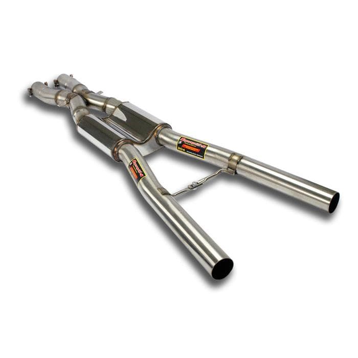 Supersprint BMW E60 M5 S85 V10 Resonated X-Pipe Exhaust Section 2 Centre Mid Pipe, 70mm 309 Stainless, 988703