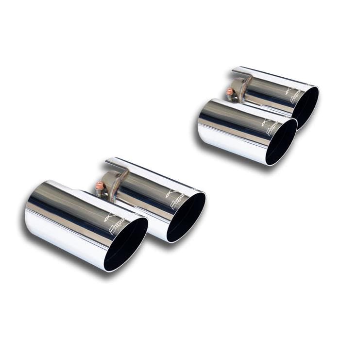 Supersprint 989686 GTS Style Quad Tailpipes Exhaust Tips for BMW M2 Competition F87, M3 F80, M4 F82 F83 (S55) - Tailpipe Finishers End Pipes Exhaust Trims Quad Tip Kit