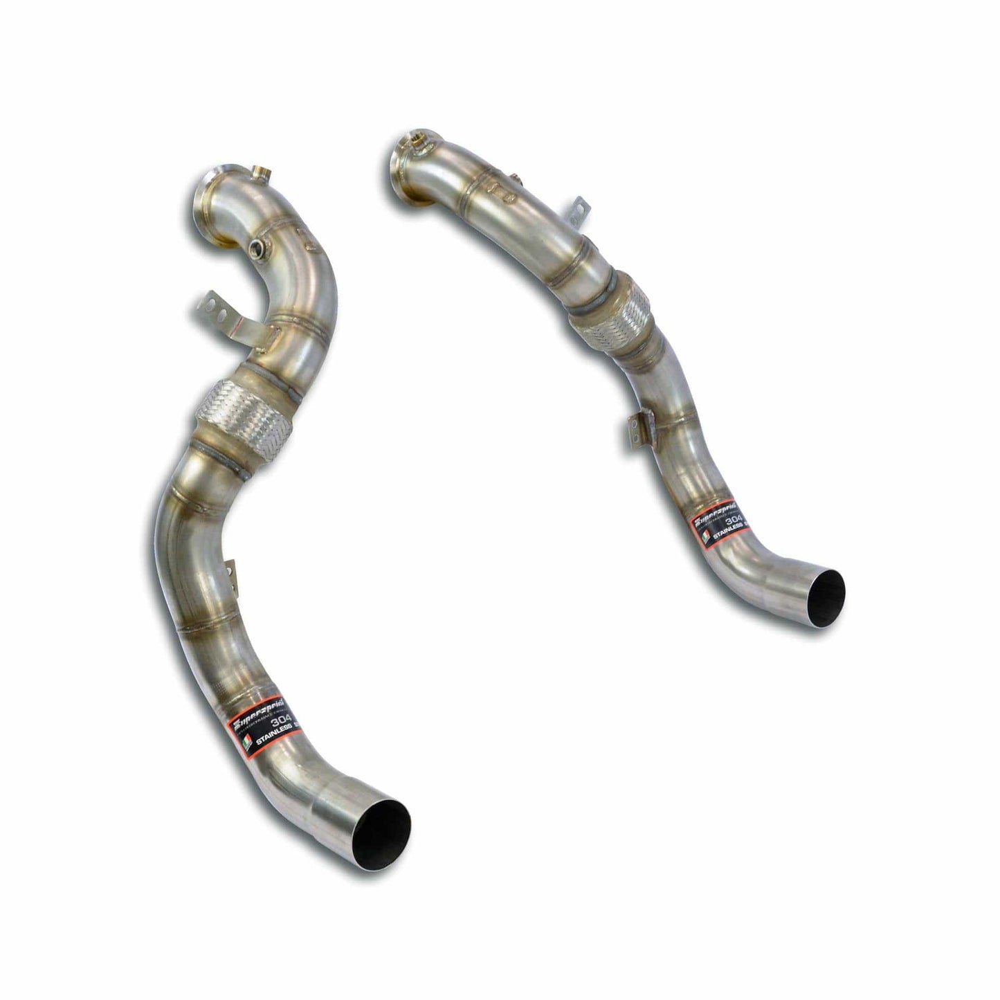 Supersprint BMW F90 M5 (S63) Catless Turbo Downpipe Kit Right & Left Pair, Part 525211