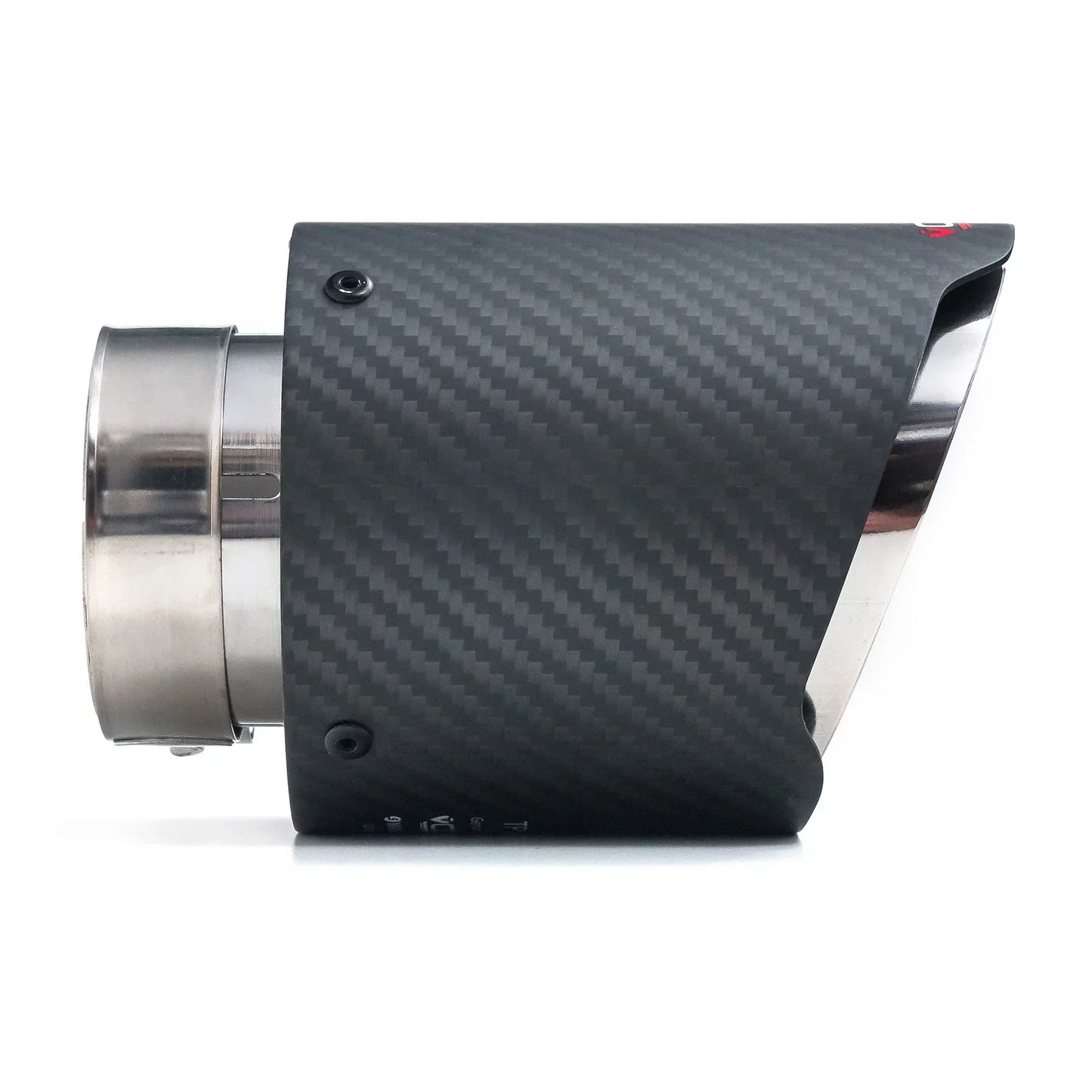 Carbon Fibre Exhaust Tips Pair 4" Slash Cut | Audi TT Mk2 8J 3.2 V6/VR6 Quattro 2007-2011 | Carbon Tailpipe Trims/Muffler Tips | Cobra Sport Cat-Back Compatible | 101.6mm Matte Carbon Stainless-Lined