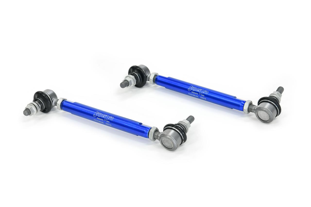 SuperPro TRC10200 Adjustable ARB Drop Links/Droplinks Pair - Heavy Duty Sway/Stabiliser Bar End Link Rods/Endlinks M10 254-305mm - Uprated Anti-Roll/Anti-Sway Connectors - Fits BMW E90 335i, Audi A1 8X, Mercedes C-Class W203, Volvo S40 + More
