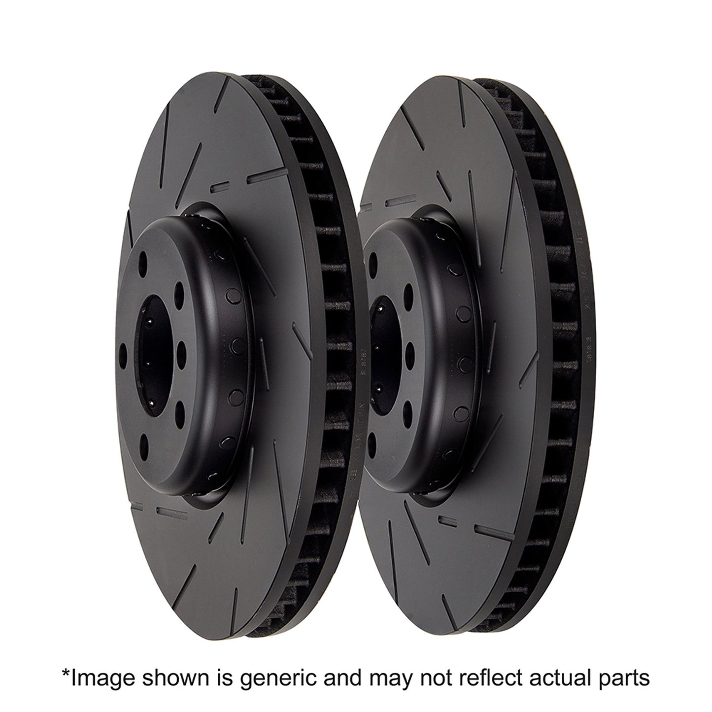 EBC D2068R Rear Brake Discs/Rotors 345x24mm for BMW 3 Series F30 F31 & 4 Series F32 F36 (Brembo Rear Calipers) - Lightweight 2-Piece, Plain Smooth, Thermic Black | Fits 340i 335i 440i 435i | OE/OEM Direct Replacement F3x
