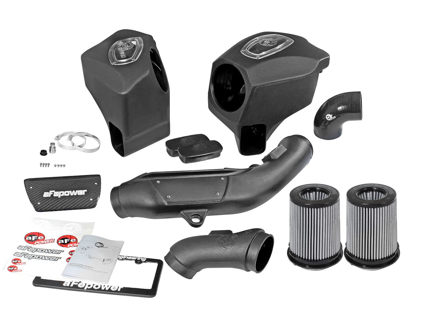 aFe Power Momentum Pro DRY S Intake 51-76305 - Cold Air Intake/Induction Kit/Airbox Upgrade for BMW S55 3.0L Twin Turbo (M2 Competition F87 19-20, M3 F80 15-18, M4 F82/F83 15-19) - Dual Sealed, Oil-Free Filters, +17 HP/+19 lb-ft