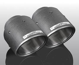 AC Schnitzer 102mm Carbon Fibre Exhaust Tips Tailpipe Trims for BMW X3 G01 & X4 G02 (2016+) - Pair | Carbon Tailpipe Finishers, Muffler Tip Covers | Fits 20i 20d 30i 30d M40i M40d xDrive | OEM-Style Sport | Part 1814301314