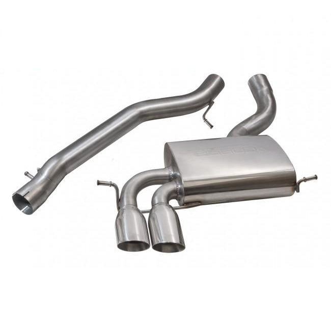 Audi A3 8P 2.0 TFSI Quattro 3dr Cat Back Exhaust | Cobra Sport 3 Inch (76mm) Stainless Performance Cat-Back System | 2.0T AWD Hatch | Resonated or Non-Resonated | UK Made Sports Exhaust Upgrade