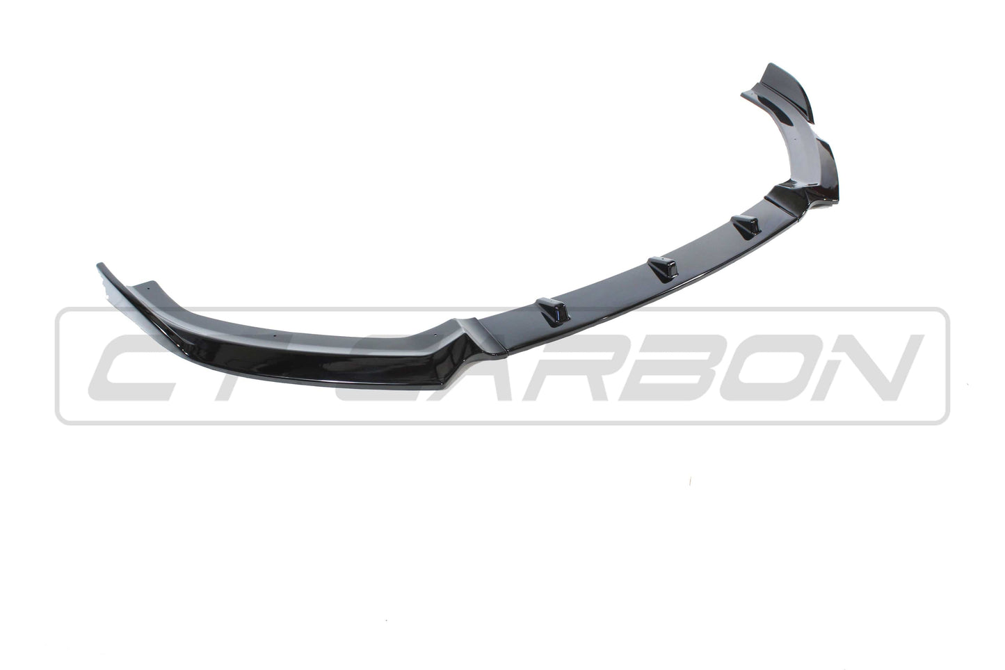 Audi A3 8V S-Line & S3 8V Facelift 2017-2020 Gloss Black Front Splitter Lip Spoiler - Piano Black ABS Front Bumper Lip/Chin Splitter/Valance Extension - Hatchback & Saloon/Sedan - Aero Body Kit Add-On (CT Carbon/CT BLAK)