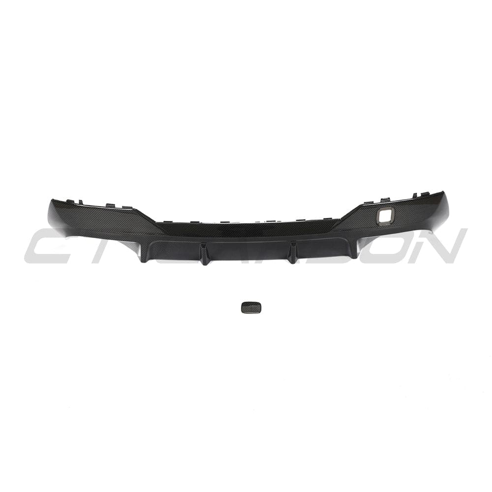 BMW 4 Series G22/G23 Carbon Fibre Rear Diffuser - Gloss Carbon Rear Valance, Rear Bumper Insert/Lower Trim, Rear Lip Skirt Splitter Apron - Coupe & Convertible 2020+ OEM+ Performance Styling