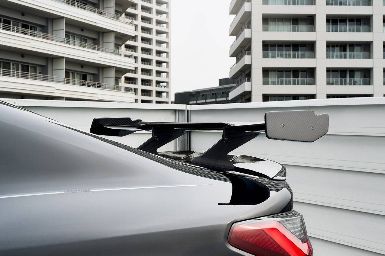 BMW M4 G82 Rear Wing/Trunk Spoiler - 3D Design Japan CFRP (Carbon Fibre/Fiber) Performance Aerofoil for M4 Coupe (2020+) - Boot Lid Wing, Track Downforce Upgrade