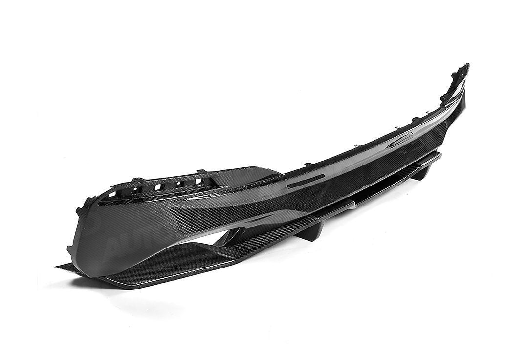 AUTOID GT Style Carbon Fibre Rear Diffuser Valance for BMW 5 Series G30 G31 2018+ - OEM Fit Carbon Rear Bumper Insert Splitter Trim - Gloss 2x2 Twill Weave - Fits 520i 530d xDrive 540i xDrive M550d xDrive - Saloon Sedan and Touring Estate Aero Upgrade