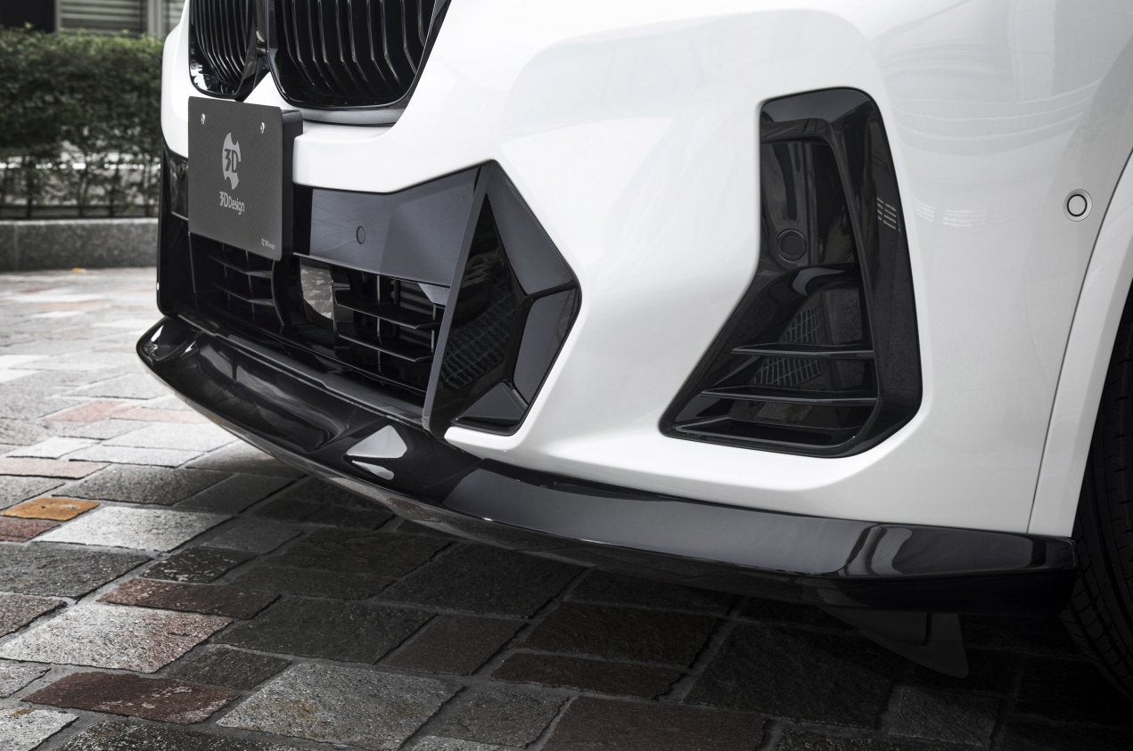 3D Design Polyurethane (PU) Front Lip Splitter/Chin Spoiler for BMW X3 G01 & X4 G02 M Sport LCI Facelift 2021+ – Front Bumper Lip, Front Bumper Extension, Lower Valance Upgrade