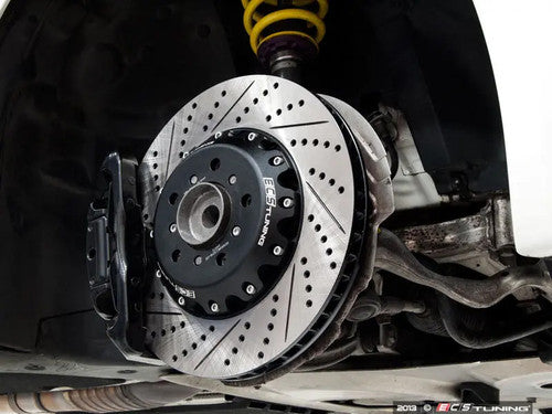 ECS Tuning 2-Piece Front Brake Discs/Rotors 360x30mm (Pair) – BMW M3 E90 E92 E93 (E9X) & 1M E82 – Semi-Floating, Drilled & Slotted Lightweight Performance Upgrade