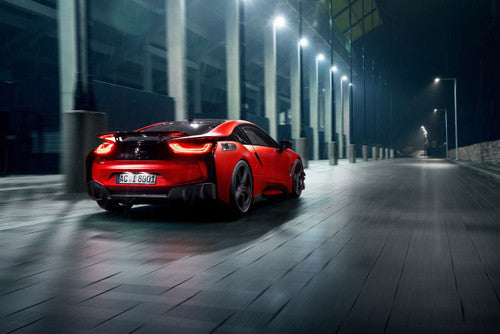 AC Schnitzer BMW i8 Carbon Fibre/Carbon Fiber Rear Diffuser – Rear Valance, Undertray, Rear Bumper Diffuser Insert & Rear Splitter – Genuine 3‑Piece Aero Styling Upgrade (2014–2020)