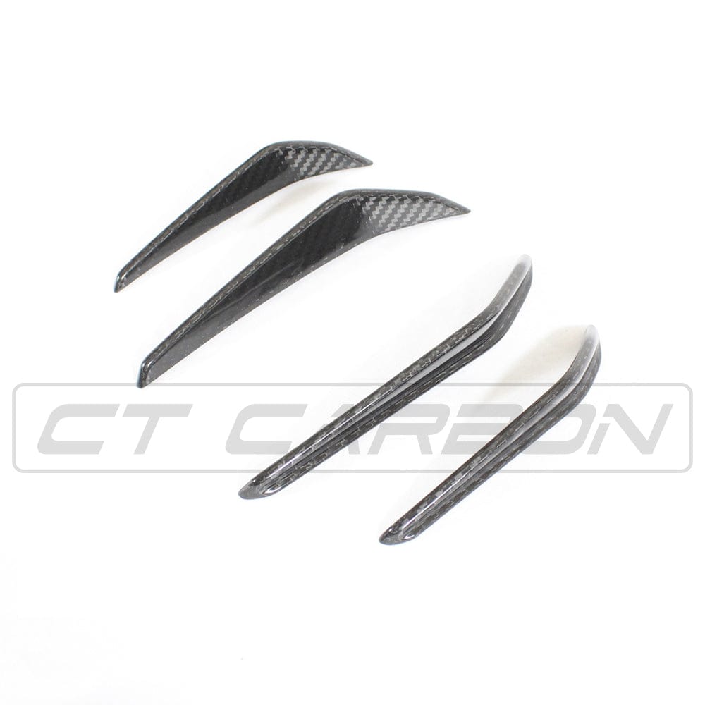 CT Carbon Pre-Preg Carbon Fiber Front Bumper Canards/Dive Planes for BMW M3 M4 G80 G81 G82 G83 (2021+) - Aero Fins Winglets Air Deflectors - G8X M Performance Style Sedan Touring Coupe Convertible