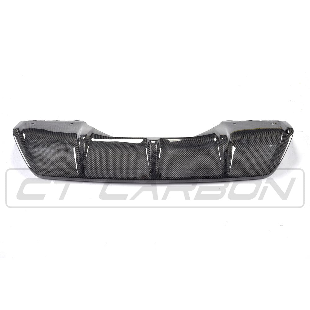 BMW X6 F16 M Sport Carbon Fibre (Carbon Fiber) Rear Diffuser/Valance - CT Carbon M Performance Style Bumper Insert, Rear Apron/Splitter & Exhaust Surround (2013-2018)