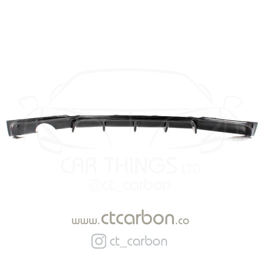BMW 3 Series F30 F31 (2012-2018) Carbon Fibre/Fiber Rear Diffuser Valance Insert - M Performance/MP Style - Single Exit/Single Exhaust - Gloss Carbon Lower Bumper Trim/Apron for M Performance Rear Bumper (Saloon/Sedan, Touring/Estate)