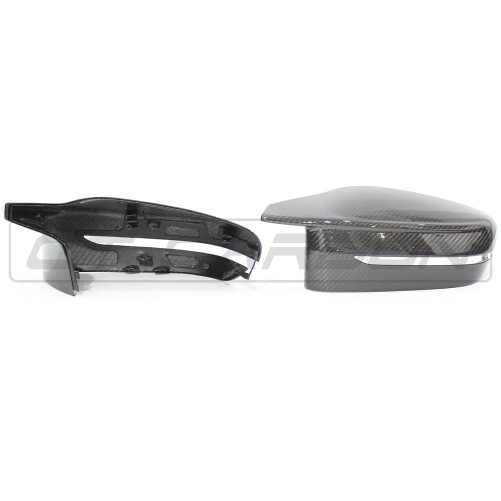CT Carbon Gloss Carbon Fibre/Fiber Mirror Caps for BMW M2/M3/M4 G80 G81 G82 G83 G87 & G42 M240i (M240i Only) (RHD) – Replacement Door/Wing Mirror Covers Housings OEM Style UK