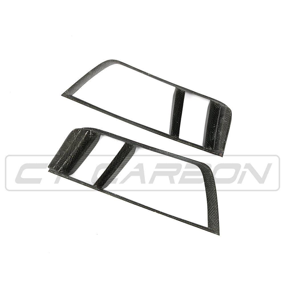 Audi R8 V10 Gen 2 Mk2 Type 4S (2015-2019) Carbon Fibre/Carbon Fiber Rear Quarter Side Intake Vents Grilles/Grills – CT Carbon Pre-Preg Intake Inserts Covers – Fits V10 Plus – Side Air Scoops Mesh Trim Upgrade