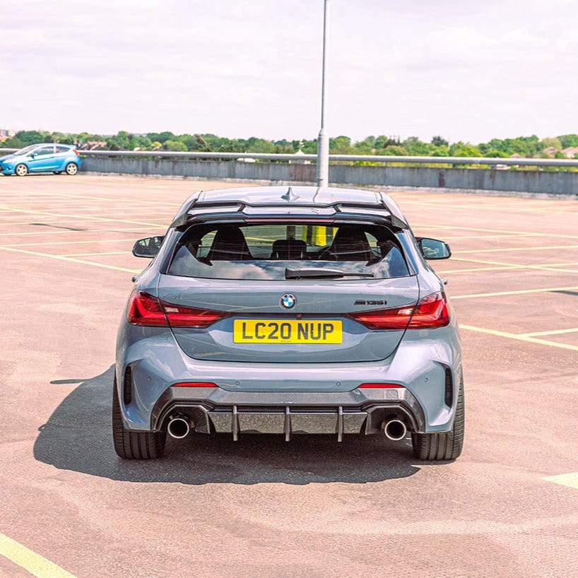 BMW 1 Series F40 2019+ Carbon Fibre (Carbon Fiber) Roof Spoiler / Rear Wing / Rear Spoiler - CT Design Prepreg Carbon Tailgate Roof Wing, Performance Aero Upgrade for F40 Hatchback (fits 118i 120i 128ti M135i)