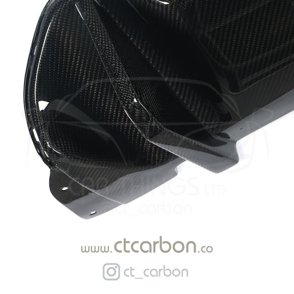BMW M5 F90 Rear Diffuser MP/M Performance Style Gloss Carbon Fibre (Carbon Fiber) Rear Valance Splitter Lower Bumper Insert | 2017–2024 Saloon/Sedan | CT Carbon