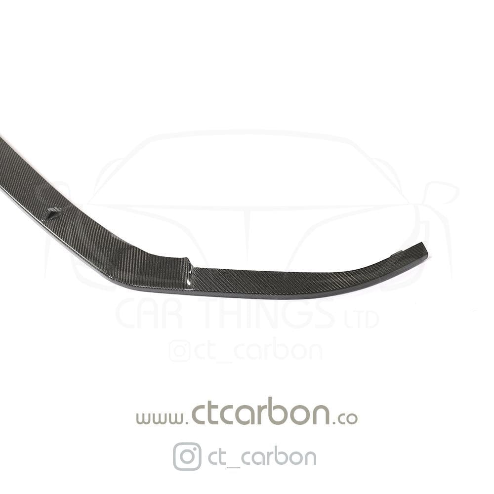 VW/Volkswagen Golf R Mk7.5 (7.5R) 2017-2020 Carbon Fibre/Carbon Fiber Front Lip Splitter Spoiler – CT Carbon (CT Design) | Facelift R & R-Line Front Chin, Lower Bumper Lip, Front Valance/Blade Diffuser