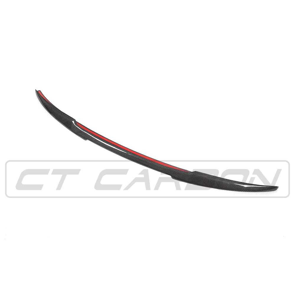 Audi A3 S3 RS3 8V Saloon/Sedan Carbon Fibre/Fiber Rear Boot Lip Spoiler (Trunk Lip, Bootlid Wing) V-Style Ducktail by CT Carbon 2013-2020