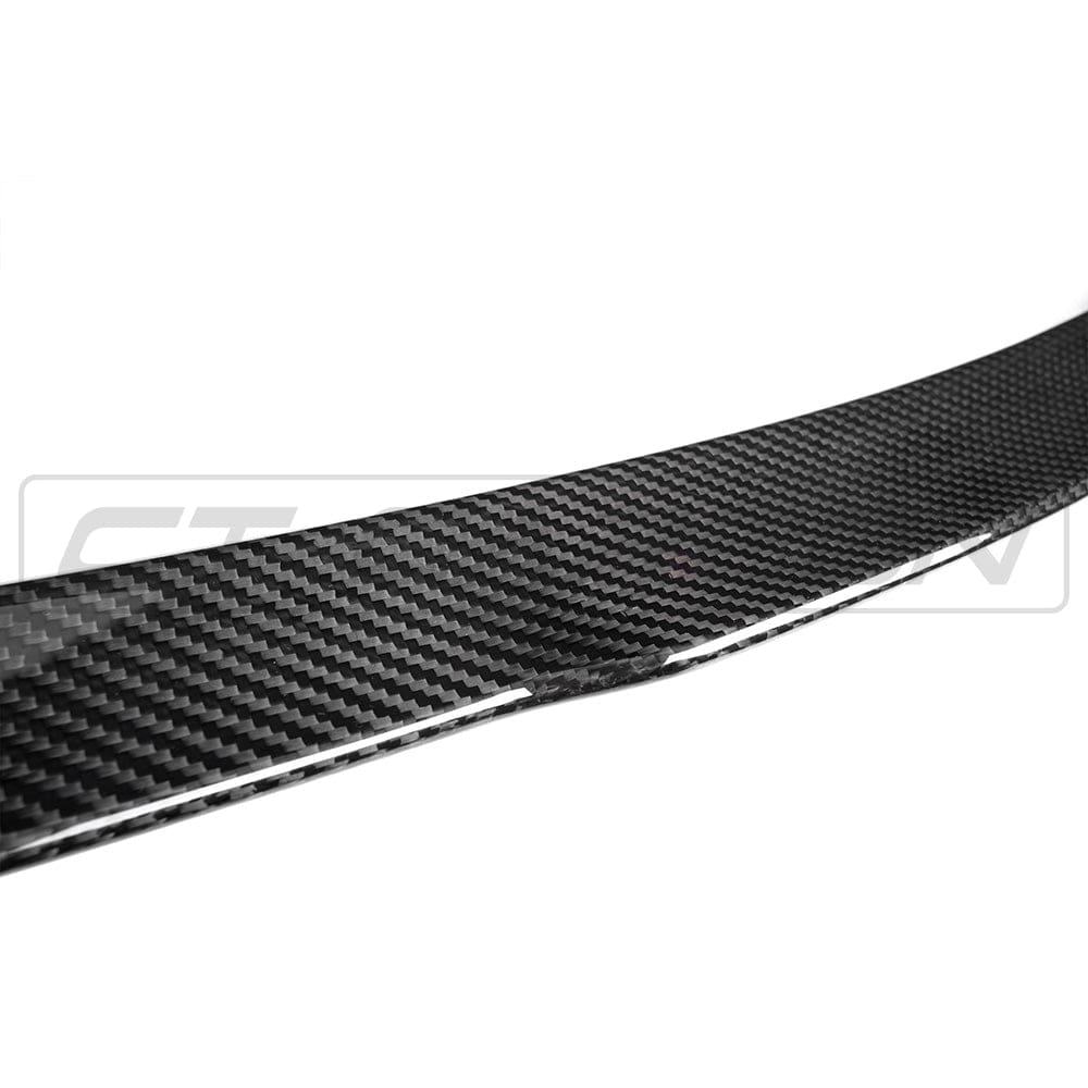 BMW 2 Series G42 Coupe Carbon Fibre Rear Lip Spoiler V Style – Boot/Trunk Lip Tail Spoiler | Prepreg Carbon Gloss Weave | Fits 2022+ 218i 220i 230i M240i | CT Carbon OEM+ Rear Wing Upgrade