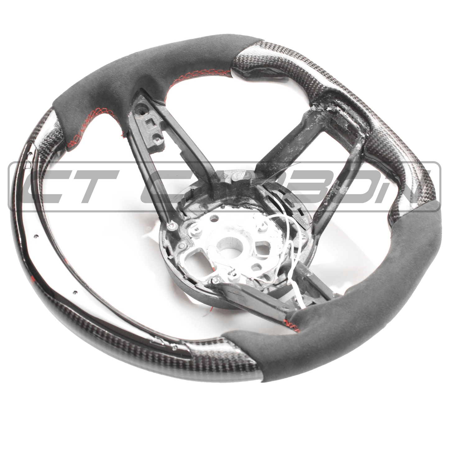 CT Carbon Alcantara Carbon Fibre/Fiber Steering Wheel for Audi R8 Gen 2 (2016–2022) V10 – LED Shift/Rev Lights & Digital Display – Aftermarket Performance Replacement, Motorsport Style Interior Upgrade Retrofit UK