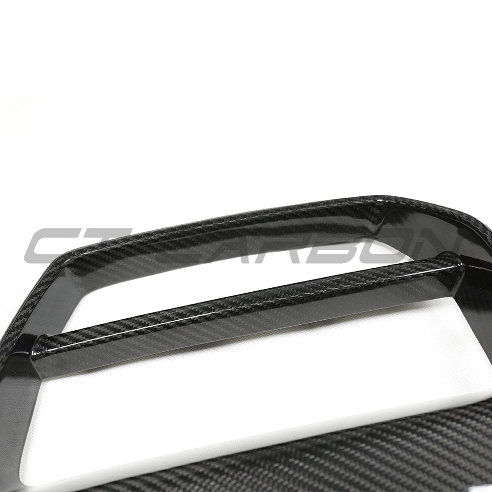 BMW M3/M4 G80 G81 G82 G83 Carbon Fibre (Fiber) Kidney Grille - GT Style Front Grille/Grill Replacement Upgrade 2021+ | Pre-Preg Lightweight Gloss Carbon | G8X Nose Radiator Bumper Grille