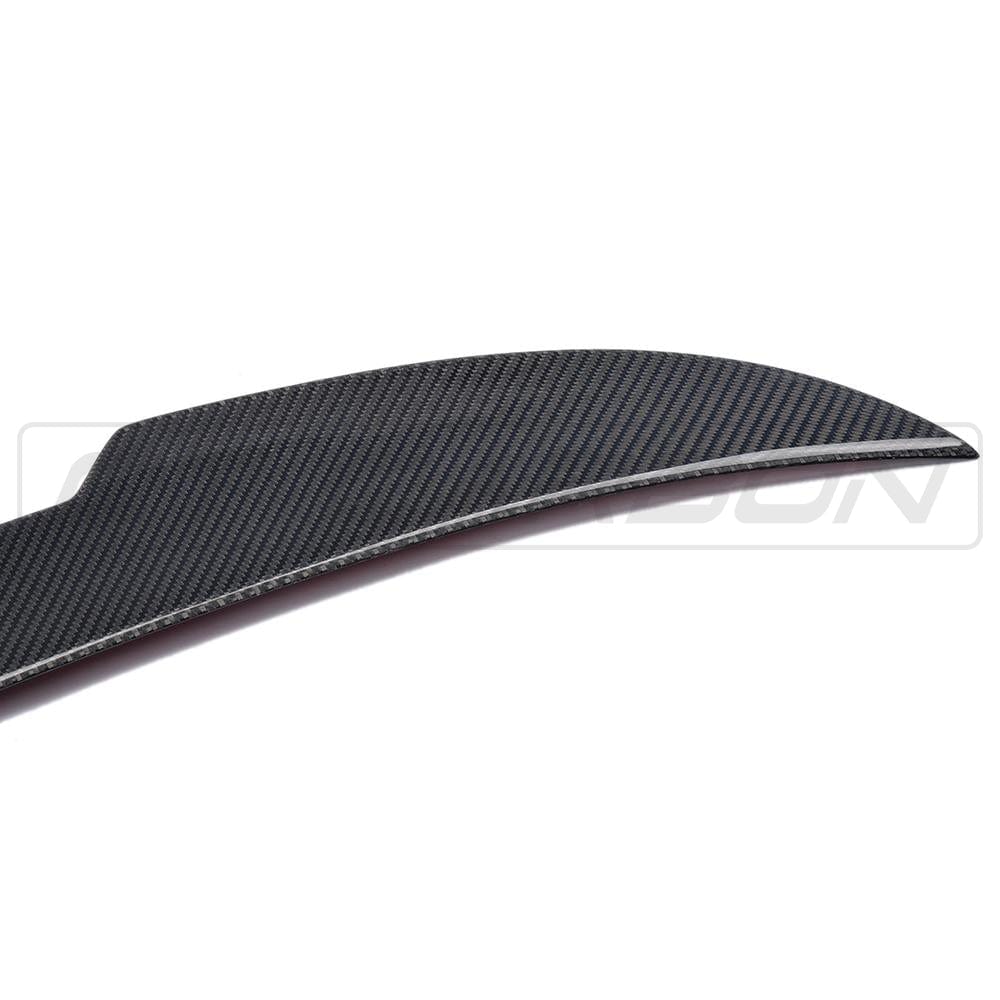 BMW M4 F83 & 4 Series F33 Convertible Carbon Fibre Boot Lip Spoiler - CS Style Ducktail, Gloss Carbon Rear Trunk/Decklid Wing Lip (2014-2020) - OEM-Style Fit - CT Carbon