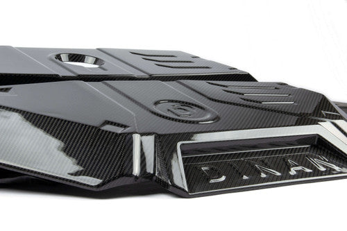 Dinan Carbon Fibre/Fiber Engine Cover Shroud for BMW X3M F97 & X4M F98 (S58) - High-Gloss 2x2 Twill Weave, UV-Coated, Magnetic Quick-Release Motor Cover, OEM+ Engine Bay Panel, CARB EO D-176-55