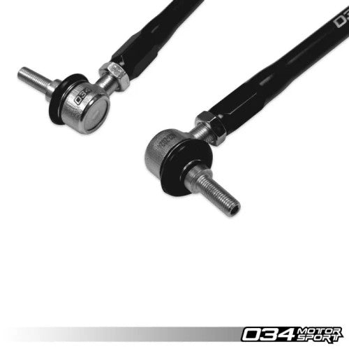 034Motorsport Dynamic+ Performance Adjustable Front Sway Bar End Links / Anti-Roll Bar Drop Links, Billet Aluminium Heavy Duty, BMW 1 Series E81 E82 E87 E88 & 3 Series E90 E91 E92 E93 (E8X/E9X) Non-M - ARB/Stabilizer Link Rods Pair