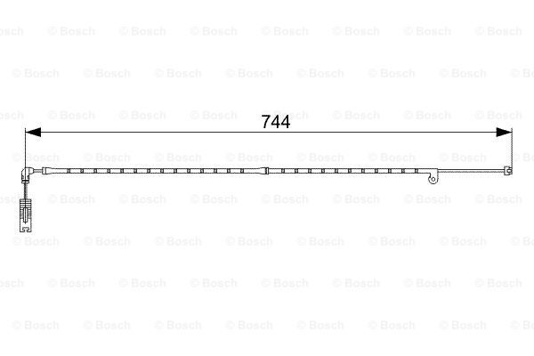 BOSCH 1 987 473 021 Brake Pad Sensor for BMW X3 E83 2003-2010 - Wear Indicator/Brake Lining Warning Cable 744mm - Warning Light Wire - OE Quality Plug & Play - Also searched as 1987473021