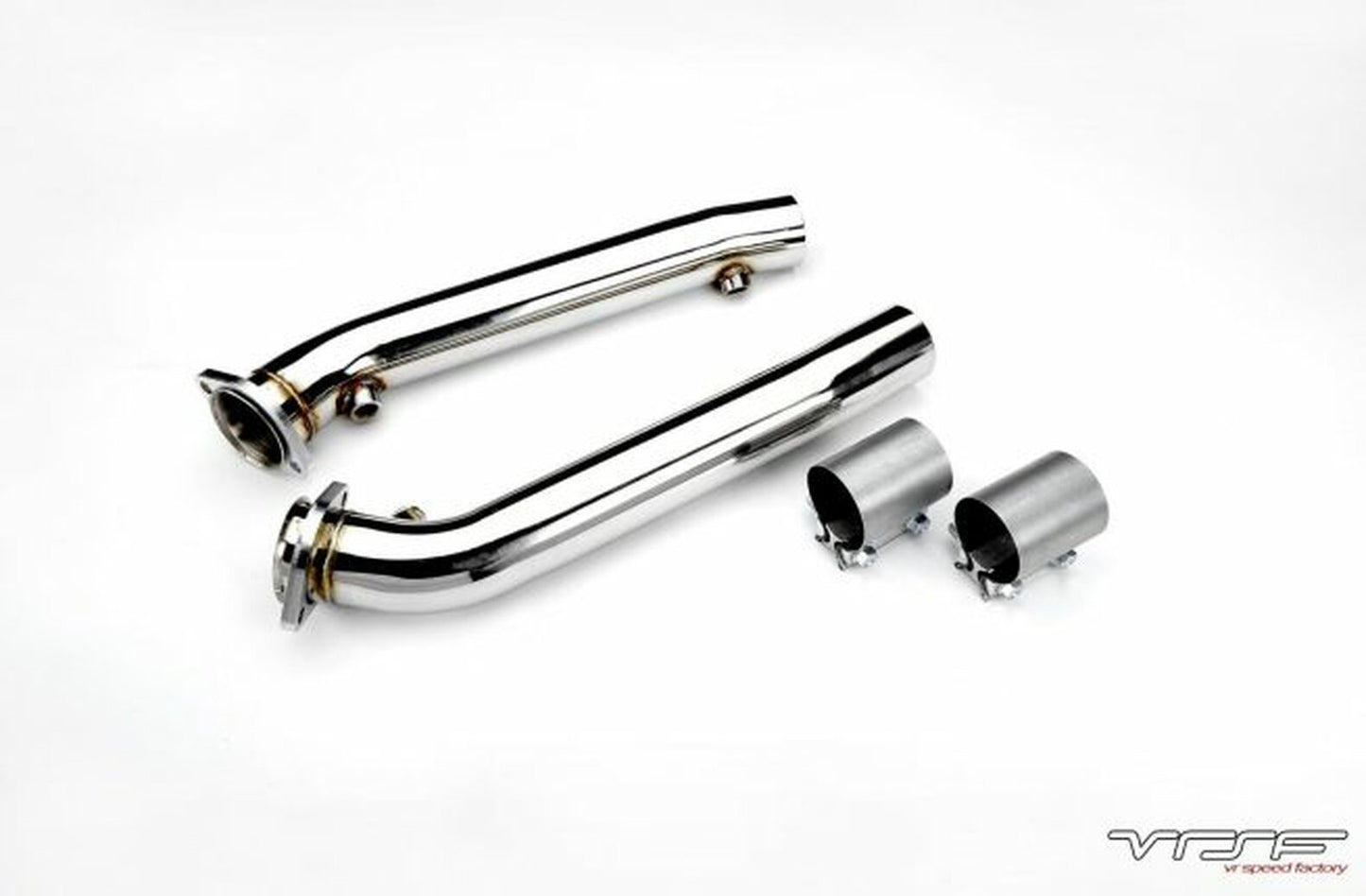 VRSF Catless Primary Exhaust Test Pipes / Cat Delete for BMW M3 E90/E92 (E9X) S65 V8 (2008-2013) – 2.5in/63.5mm 304 Stainless, TIG-Welded Straight/Track Pipes, OEM Mid-Pipe Fit, Bolt-On, RHD/LHD Compatible (Off-Road/Track Use Only)
