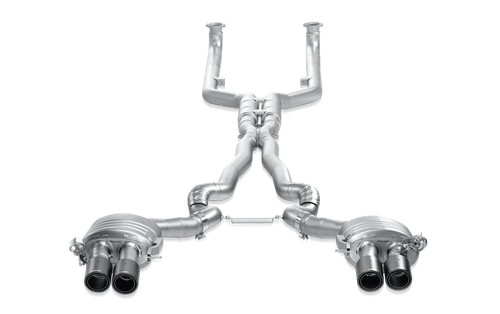 AkrapoviÄ Evolution Line Titanium Cat-Back Exhaust with Carbon Tailpipe Set for BMW M6 F12/F13 (2012–2017) – Valved X-Pipe, Lightweight, No Drone