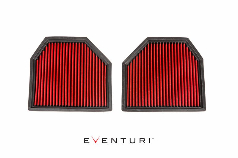 Eventuri Dry Drop-In Panel Air Filters for BMW M5 F10 & M6 F06/F12/F13 (S63/S63TU) - High-Flow Performance Airbox/Intake Filter Replacement, Non-Oiled MAF-Safe