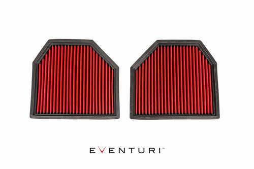 Eventuri Oil-Free Drop-In Panel Air Filters for BMW M5 F10 & M6 F06/F12/F13 | High-Flow OEM-Fit Intake Filter Set | S63/S63TU Twin-Turbo V8 Replacement Upgrade | MAF-Safe