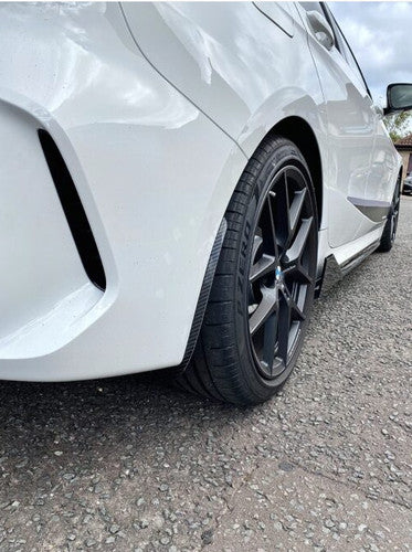 AP Design by Automotive Passion Carbon Fibre Rear Arch Guards, Trims, Spats & Extensions for BMW 1 Series F40 (2019+) M Sport & M135i - Gloss Carbon Rear Wheel Arch/Fender Protectors Pair - Rear Quarter Paint Protection