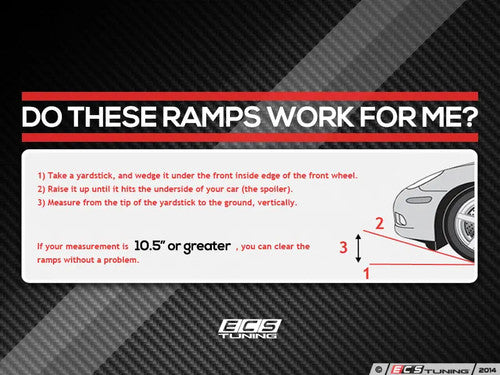 Schwaben Low Profile Car Ramps - Pair | Lightweight Plastic Wheel Risers for Low & Sports Cars and Lowered Vehicles | Non-slip Solid Core Garage/Driveway Service Ramps for Oil Changes | 30in, 8in Tyre Width, 3000lb Capacity