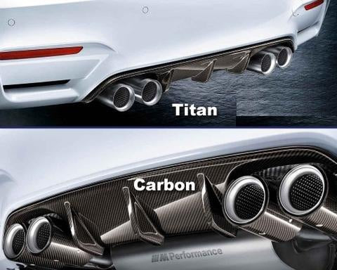 BMW M2 Competition F87 LCI S55 M Performance Rear Exhaust - Genuine OEM Axle-Back Muffler/Back Box with Quad Carbon Fibre Tips | Sports Rear Silencer Tail Section | Fits F87 M2C | PN 18302459928, 18302456072